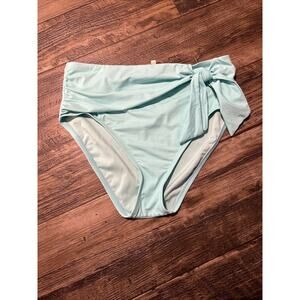 Bleu Rod Beattie Urban Oasis High-Waist Draped Side-Tie Bikini Bottom Blue 6